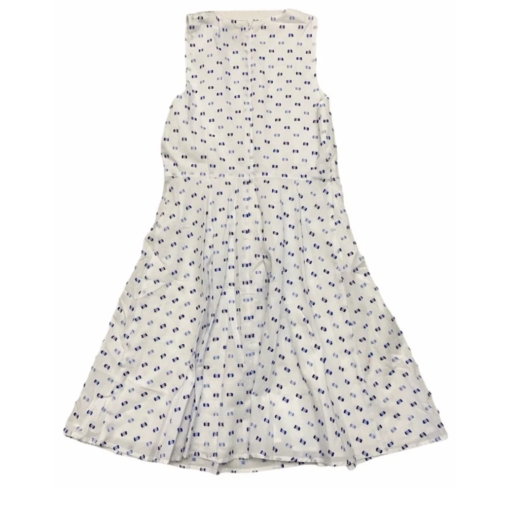 CeCe dobby pintuck fit & flare dress size 10 - Picture 5 of 7